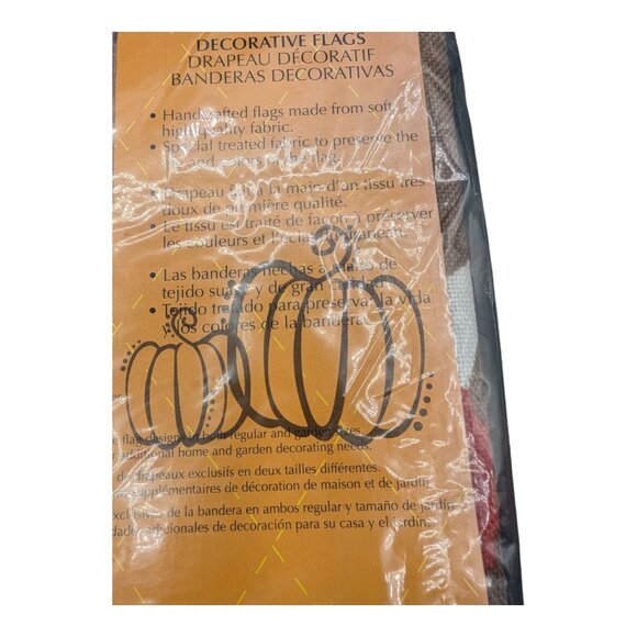 Evergreen Burlap Boutique Decorative Flag 28" X 44" Welcome Fall Autumn Birch - Picture 6 of 7